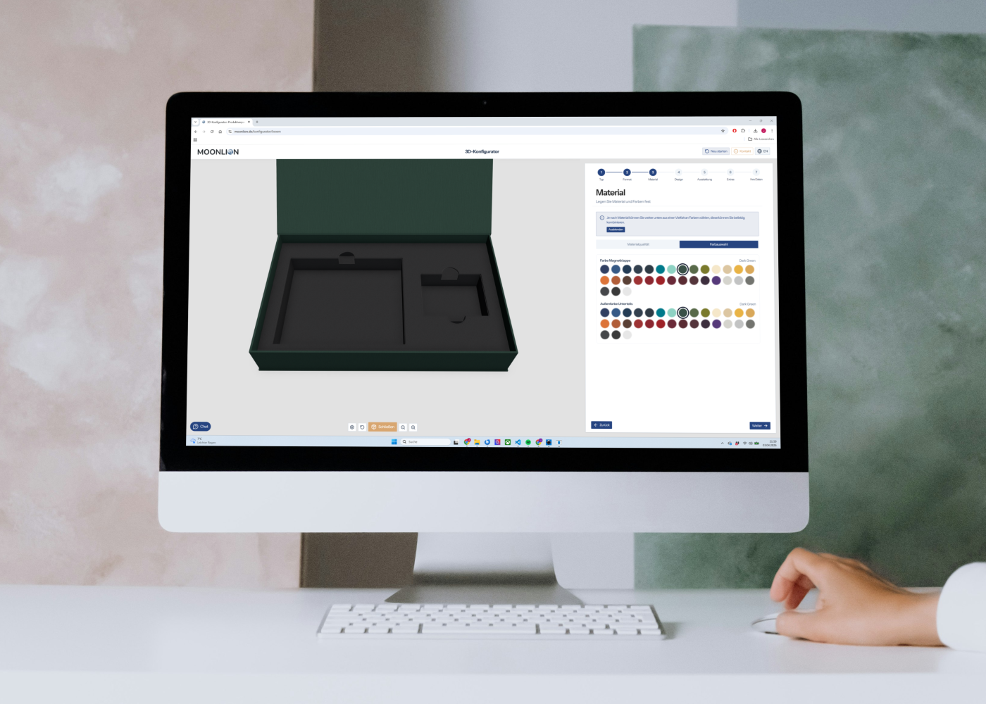 3D Konfigurator zur individuellen Gestaltung von Verpackungen am Bildschirm
