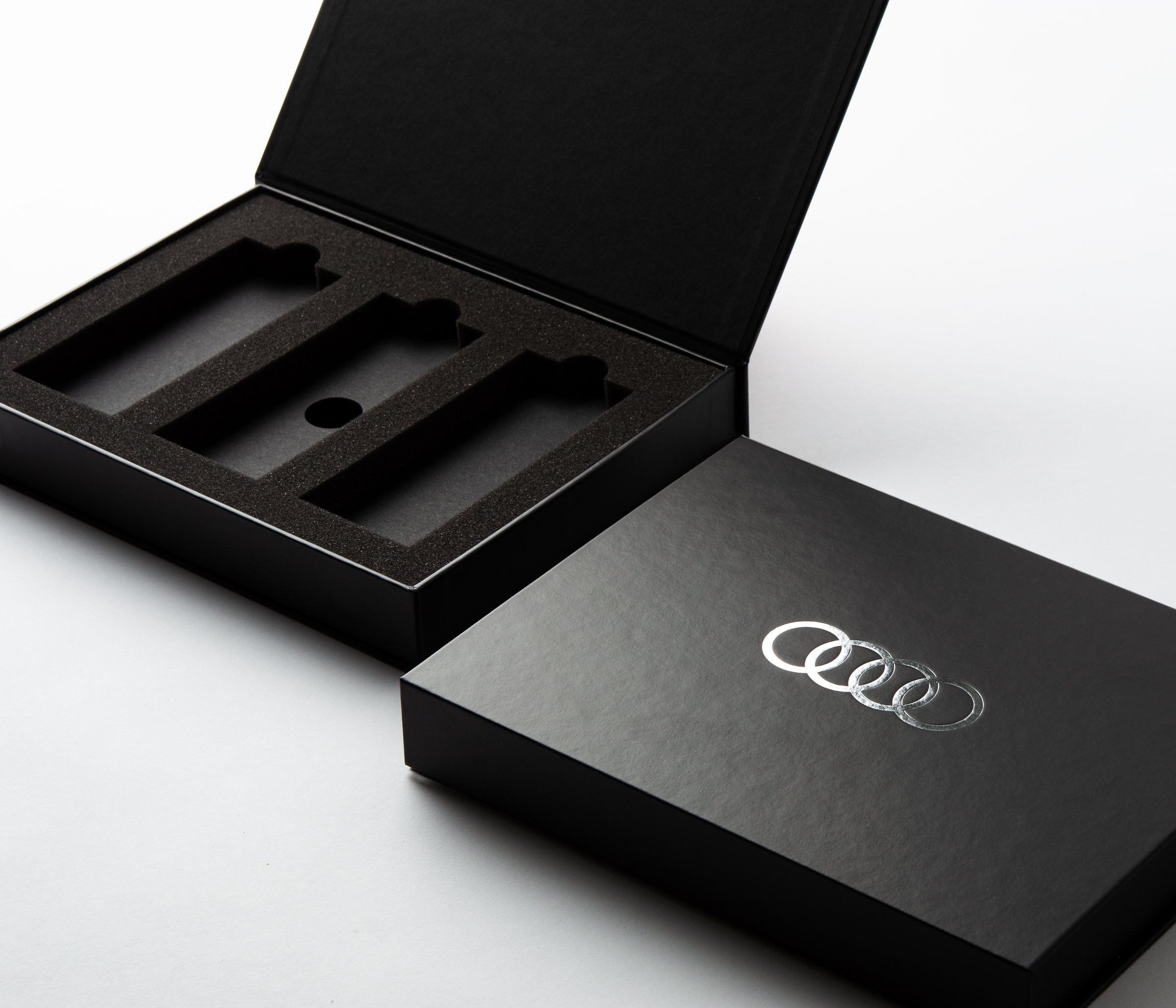 Premium box with hot foil stamping and matte finishing