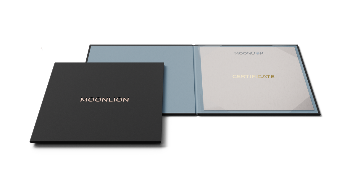 Certificate folder with corner tabs: example of premium certificate folders