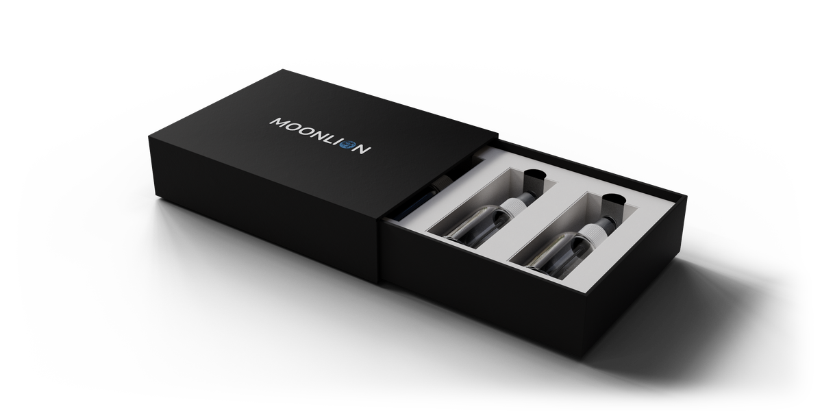 Schiebebox mit Kartoninlay. Beispiel für hochwertige Produktverpackungen