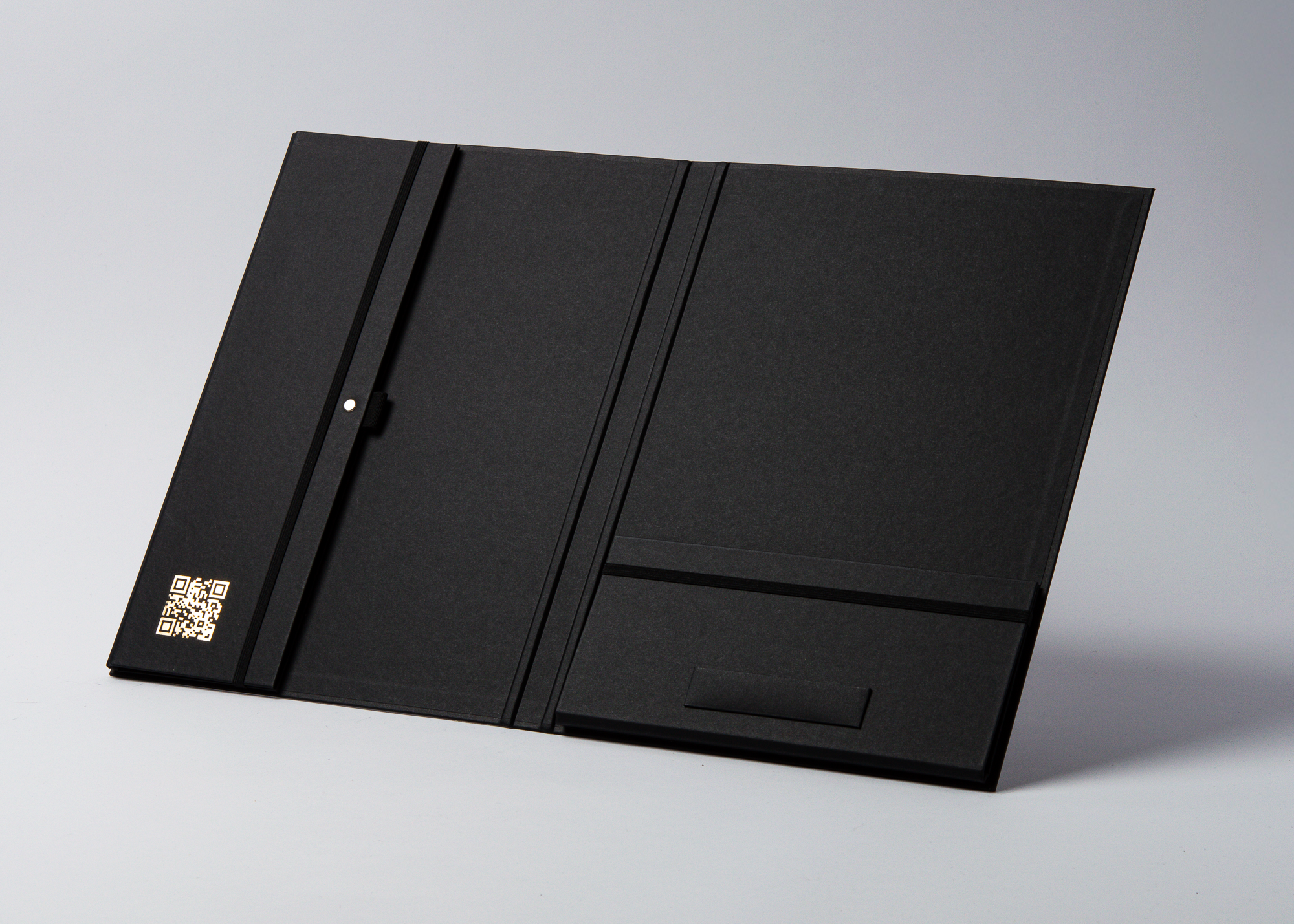 Hochwertige Präsentationsmappe in Schwarz